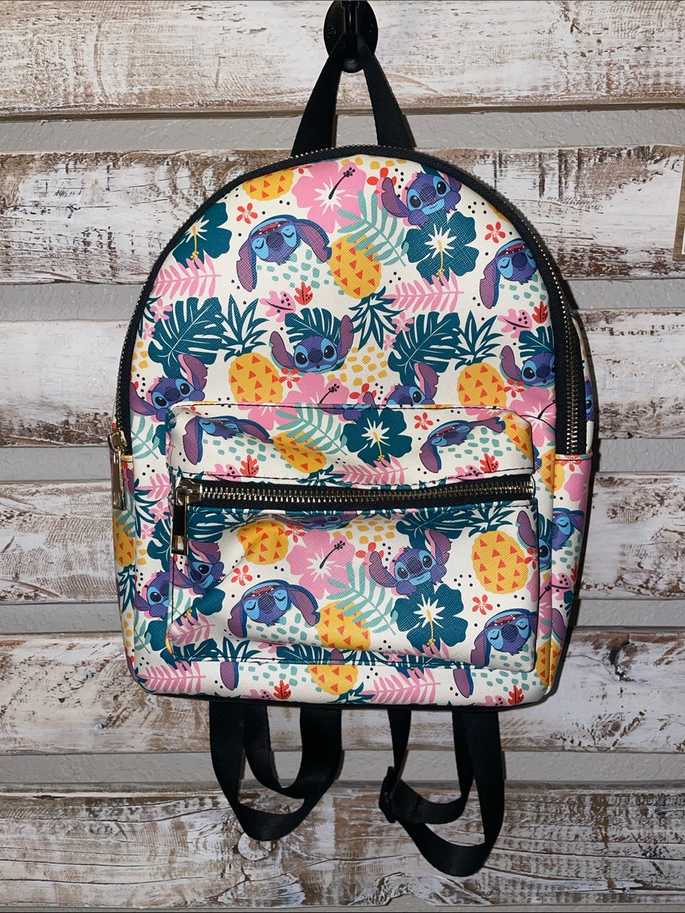 Disney Lilo & Stitch tropical floral pineapple mini backpack